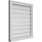 Ekena Millwork Vertical Surface Mount PVC Gable Vent: Functional, w/ 2"W x 2"P Brickmould Sill Frame, 24"W x 26"H GVPVE24X2603SF - alternate 2